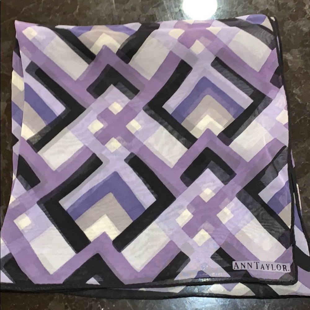 Ann Taylor Vintage Purple and Black scarf.